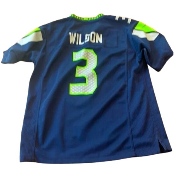 NIKE NFL Jersey # 3 Wilson On Field Seahawks Football - Picture 1 of 6